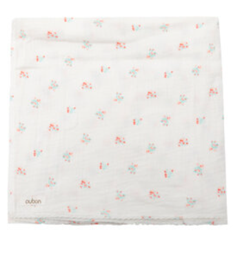 OUBON RED FLORAL PRINT SWADDLE (OS)