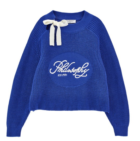 PHILOSOPHY LS PULLOVER W/BOW (4-14A)