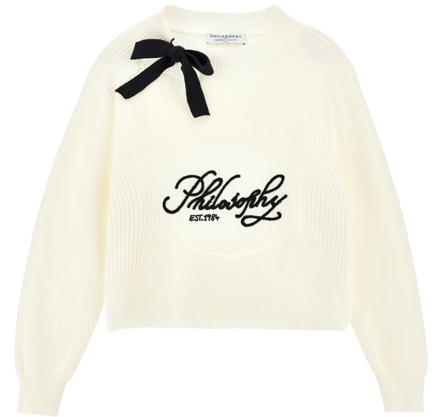 PHILOSOPHY LS PULLOVER W/BOW (4-14A)