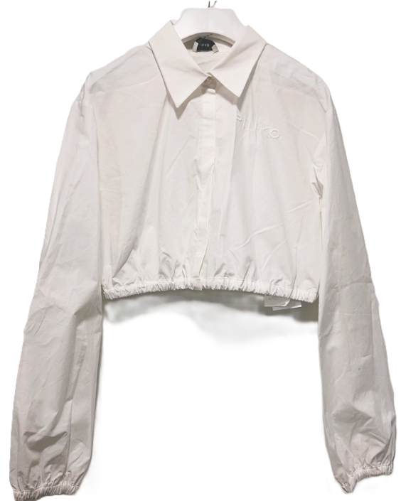 PINKO LS CROPPED BUTTON DOWN BLOUSE (10-14A)