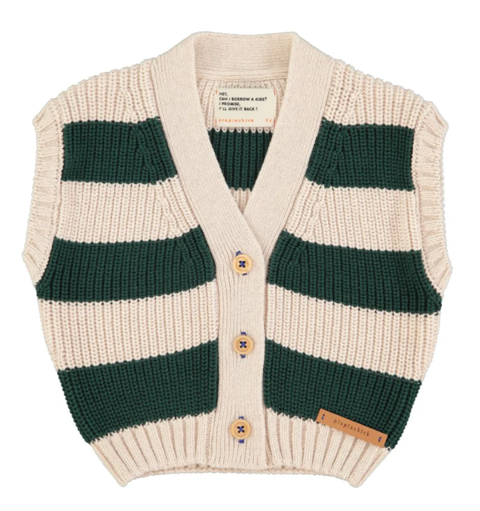 PIUPIUCHICK KNITTED WAISTCOAT (3-14Y)