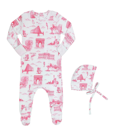 LITTLE PARNI STRETCHY CANVAS PAJAMAS (6M-18M)