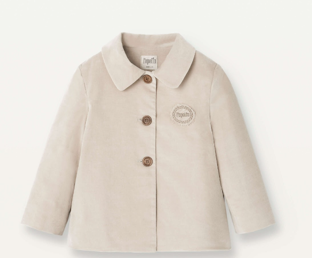 POPELIN VELVET COAT W/LAPEL (18M-5Y)