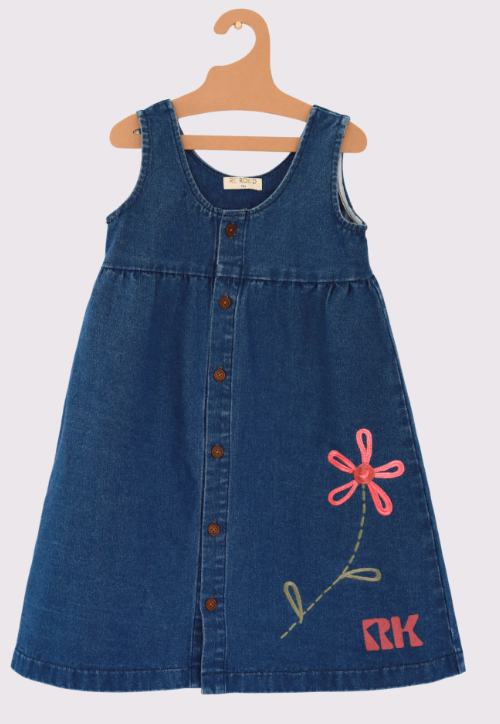 RETRO KID EMBROIDERED SUNDRESS (2-8Y)
