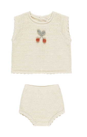 RYLEE & CRU SCALLOP KNIT BABY SET (6M-24M)