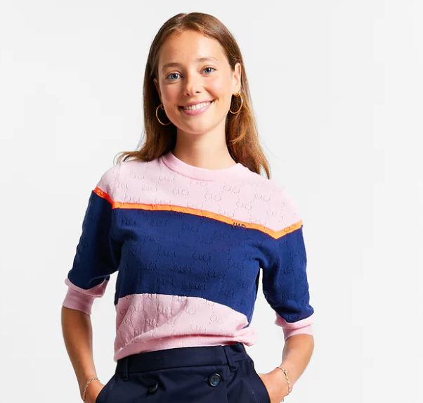INDEE SHORT SLEEVE TRICOLOR PULLOVER(10-L)