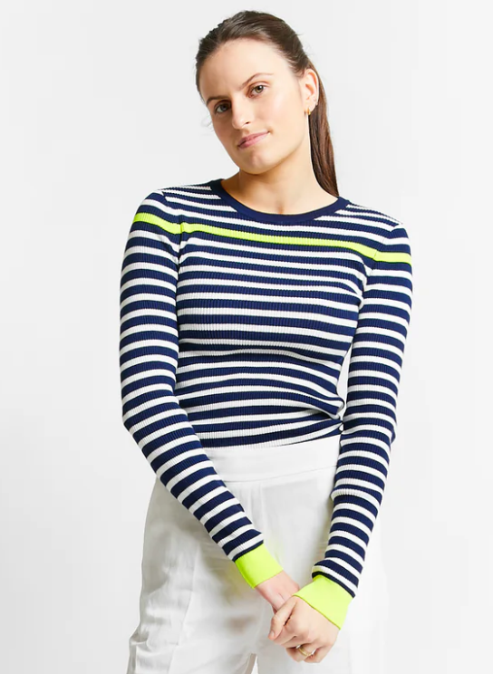 INDEE RIBBED LS PULLOVER TOP (10-L)