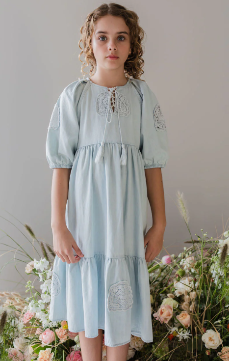 STEPH CROCHET DOILY DRESS (8-18Y)