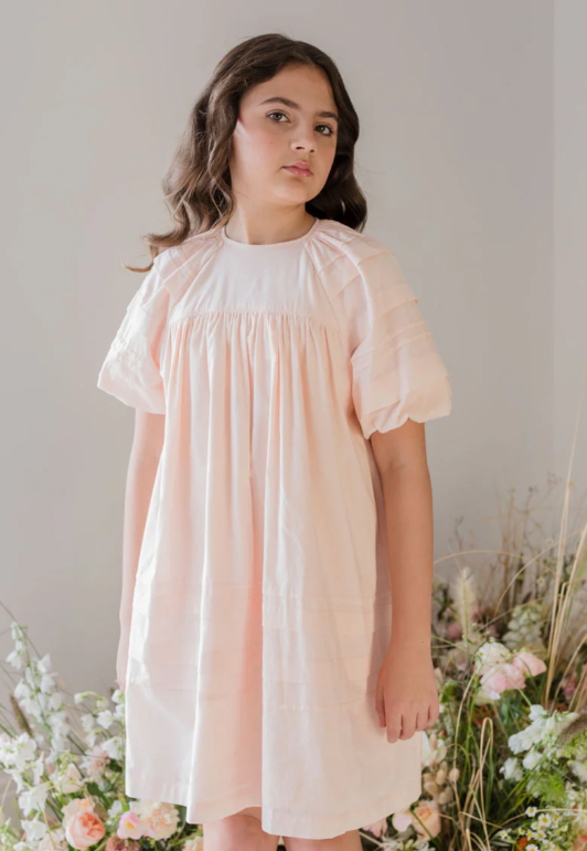 STEPH PLEAT SMOCK VOILE DRESS (3-14Y)