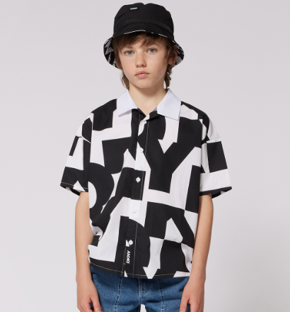 DKNY BUTTON DOWN LOGO SHIRT (4-10A)