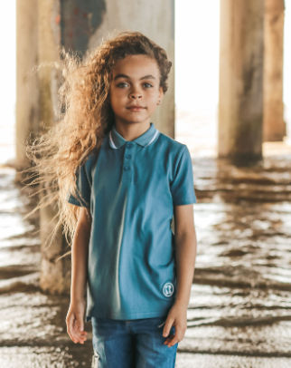 RETRO KID RILEY LOGO POLO TEE (4-14Y)