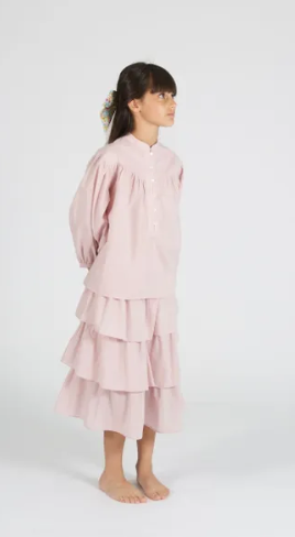 TANGERINE LONG SLEEVE VOILE BLOUSE (10-16Y)