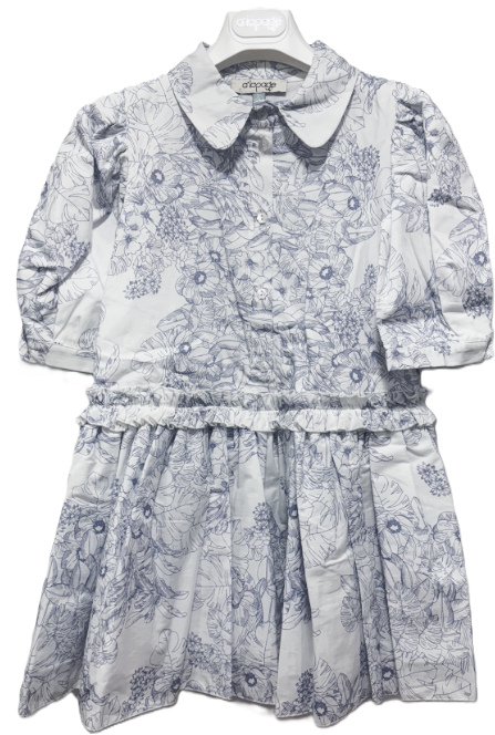 A LA PAGE PRINTED DRESS W/BUTTONS (4-16Y)