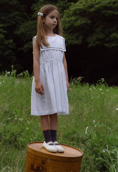 BENE BENE MARINE COLLAR DRESS (3-8T)