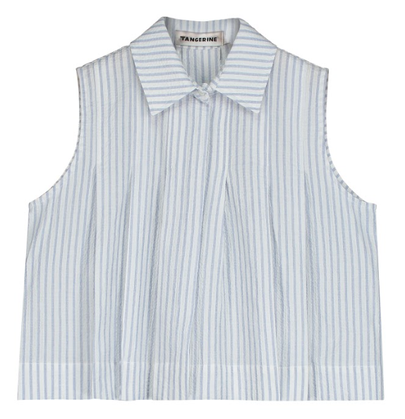 TANGERINE PLEATED BLOUSE (12-16Y)