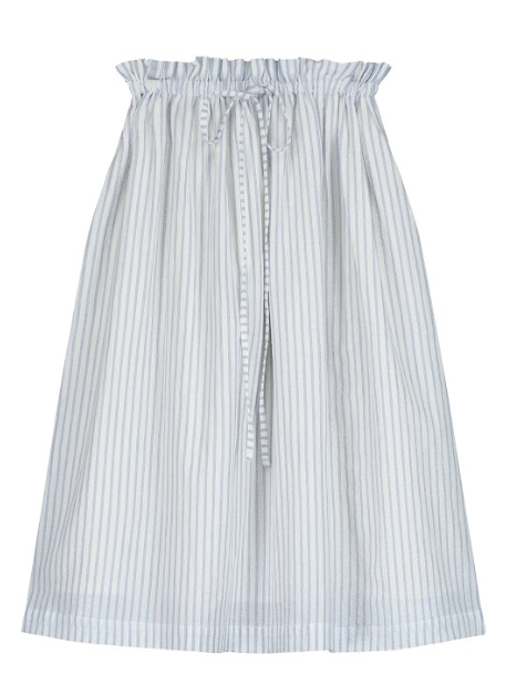 TANGERINE SEERSUCKER MIDI  SKIRT (12-16Y)