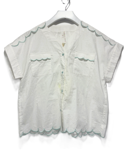 TIA CIBANI LAUREL SCALLOPED BLOUSE (9-16Y)