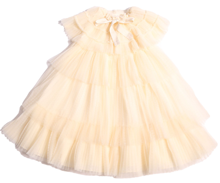 TIA CIBANI PLEATED CAPELET MAXI DRESS (3-16Y)