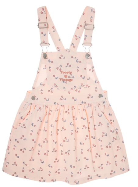 TOCOTO VINTAGE CHERRIES PINAFORE DRESS (2-6Y)