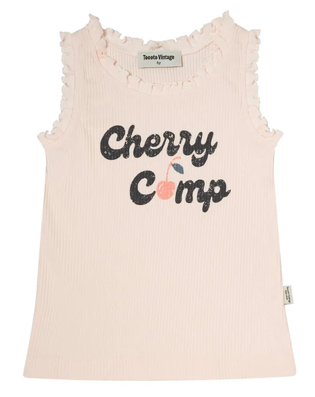 TOCOTO VINTAGE CHERRY CAMP SS TSHIRT (2-4Y)
