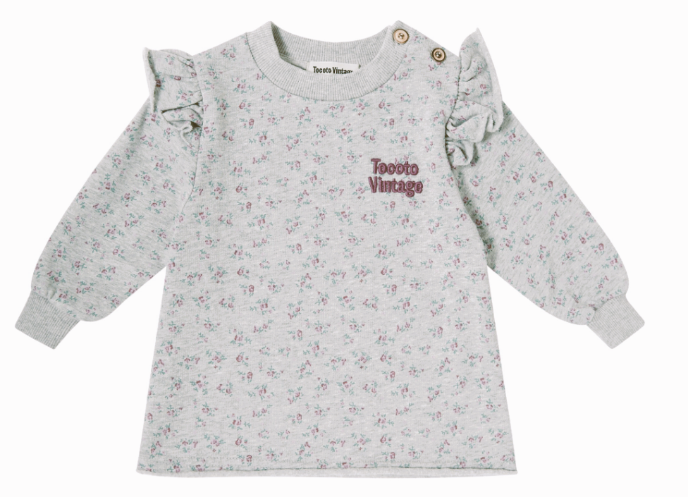 TOCOTO VINTAGE PLUSH DRESS (18M-14Y)