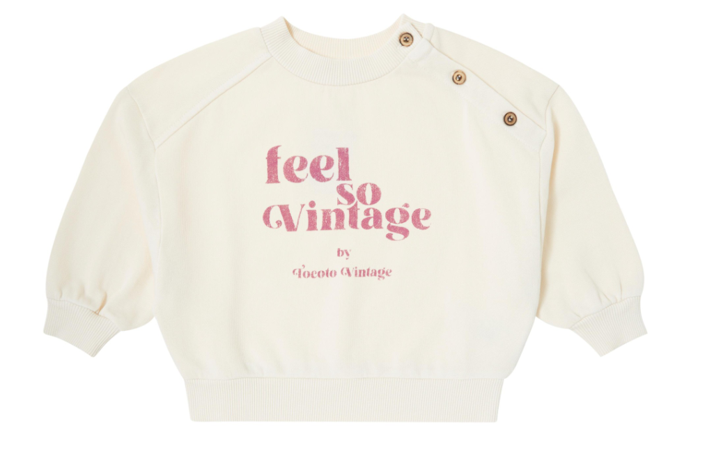 TOCOTO VINTAGE SO VINTAGE SWEATSHIRT(6M-14Y)