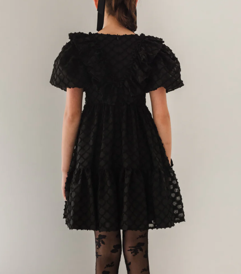 PETITE AMALIE VINE PUFF SLEEVE DRESS(3-18Y)