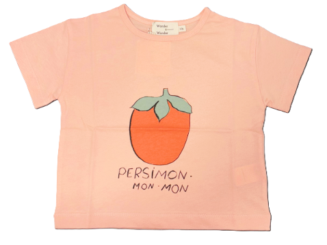WANDER & WONDER PERSIMMON TSHIRT(1-12Y)