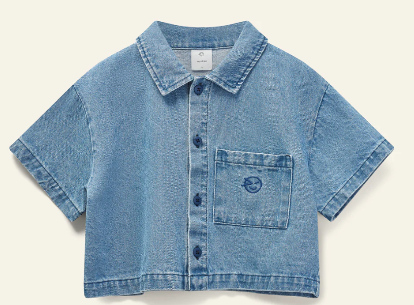 WYNKEN CROP DENIM SHIRT (2-10Y)