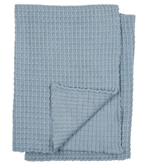PELUCHE CROCHET WAFFLE KNIT BLANKET (OS)