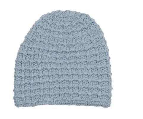 PELUCHE CROCHET WAFFLE KNIT BEANIE (OS)